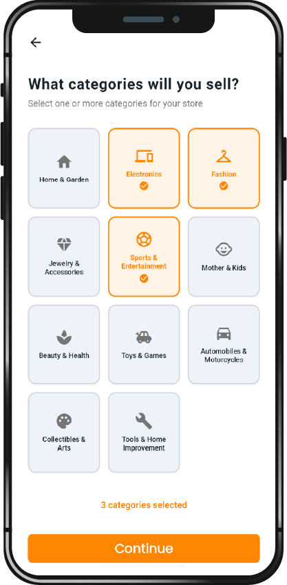 Fastriom mobile app interface